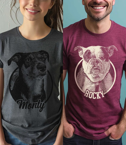 Print your dog on a T-shirt