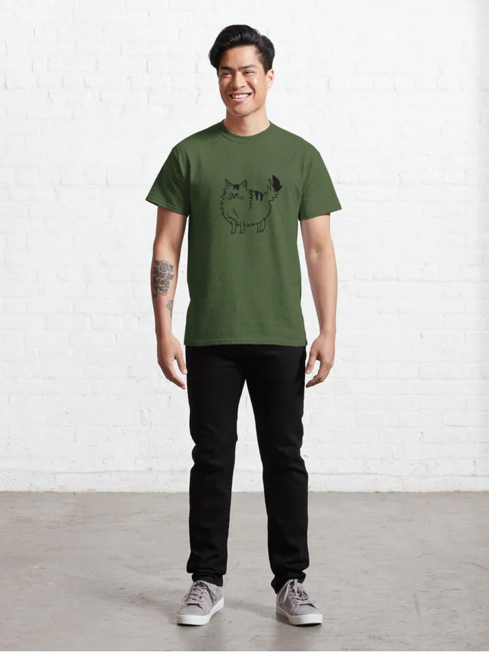 Men Spiky Kitty T-Shirt