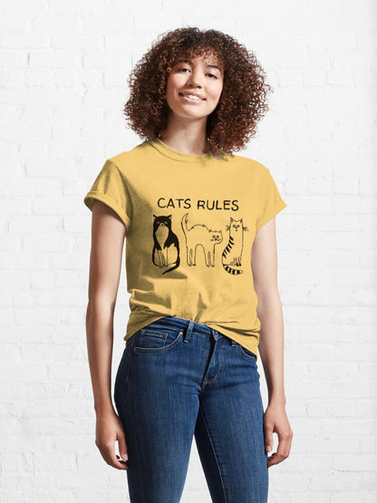 Women Cats Rule T-Shirt