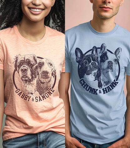 Print your dog on a T-shirt