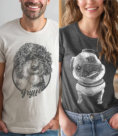 Print your dog on a T-shirt