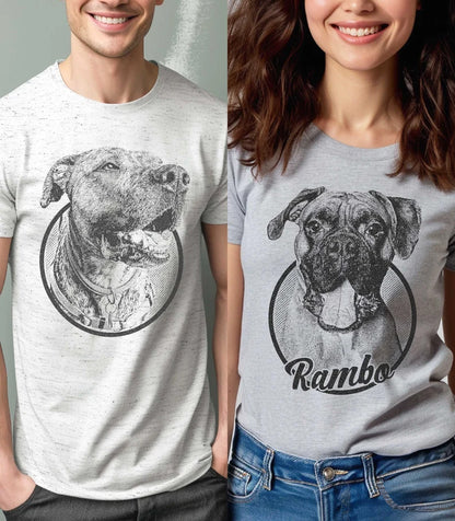 Print your dog on a T-shirt