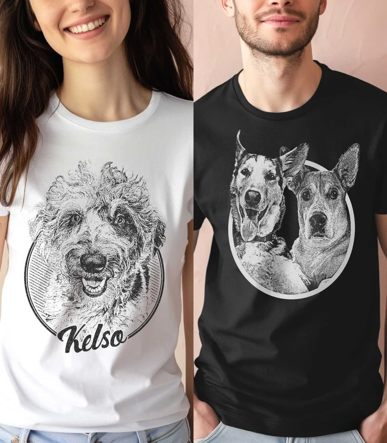 Print your dog on a T-shirt