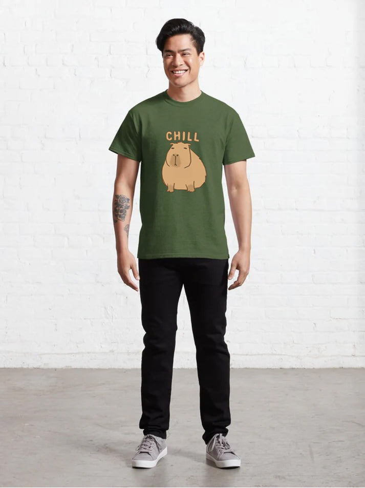 Men Chill Capybara T-Shirt