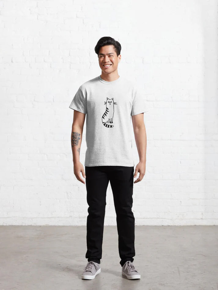 Men Noodle Cat T-Shirt