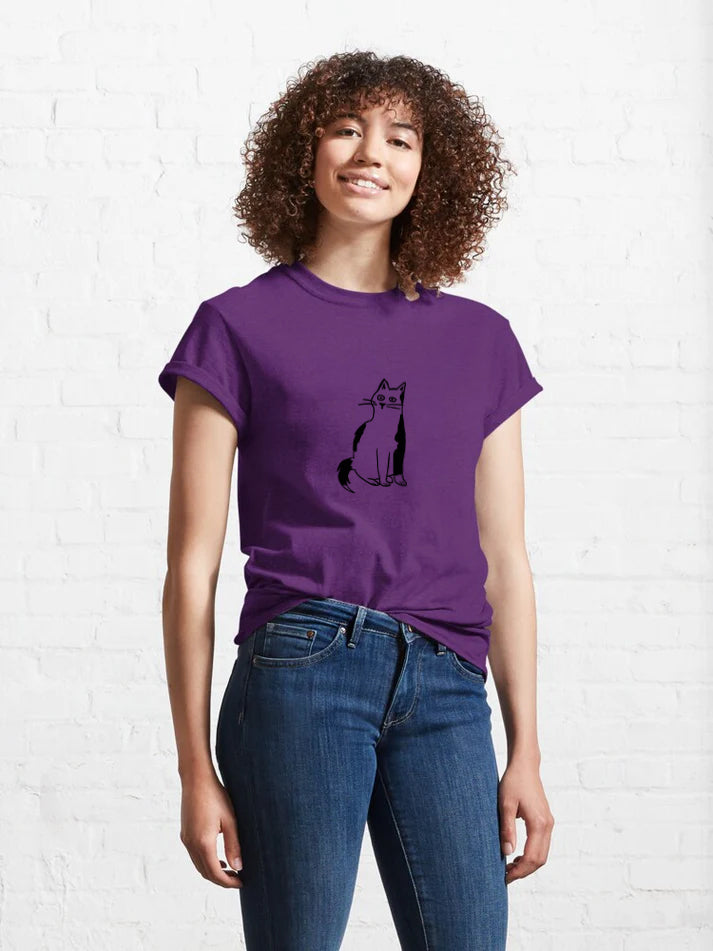 Women Confused Cat T-Shirt