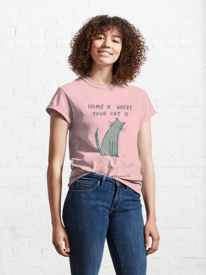 Women Home Cat T-Shirt