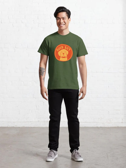 Men Circular Dog T-Shirt