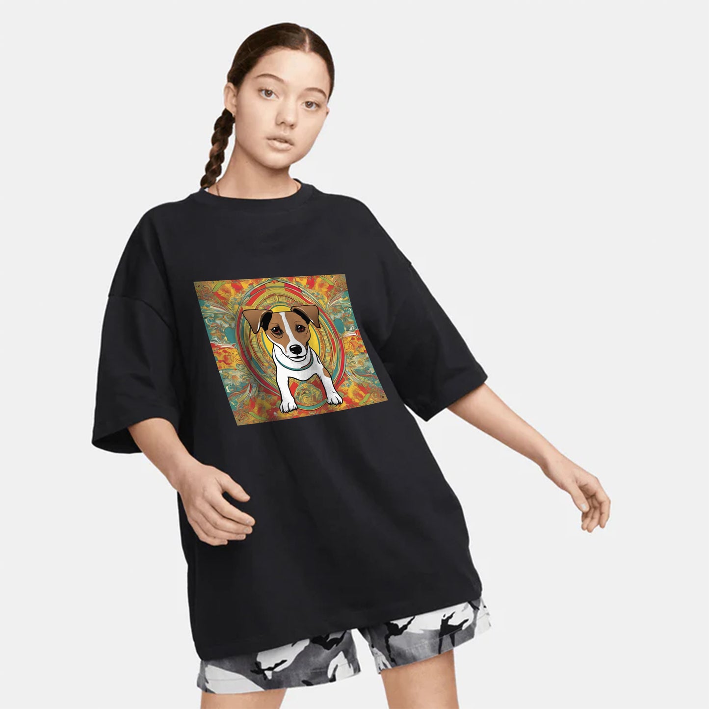 Women Trippy Dog T-Shirt