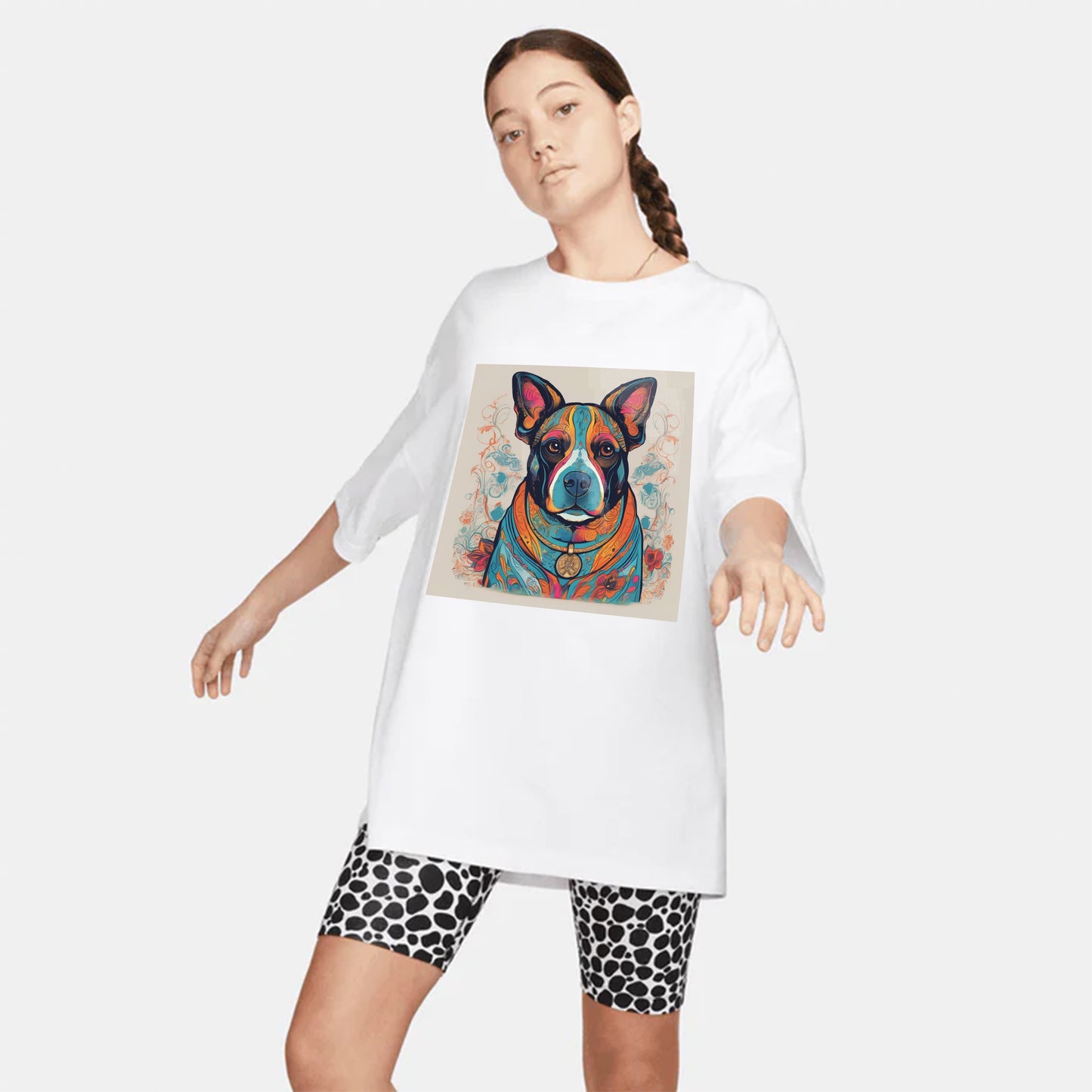 Women Vibrant Dog T-Shirt