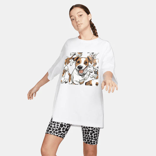 Women Goofy Grins Dog T-Shirt