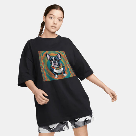 Women Colorful French Bulldog T-Shirt