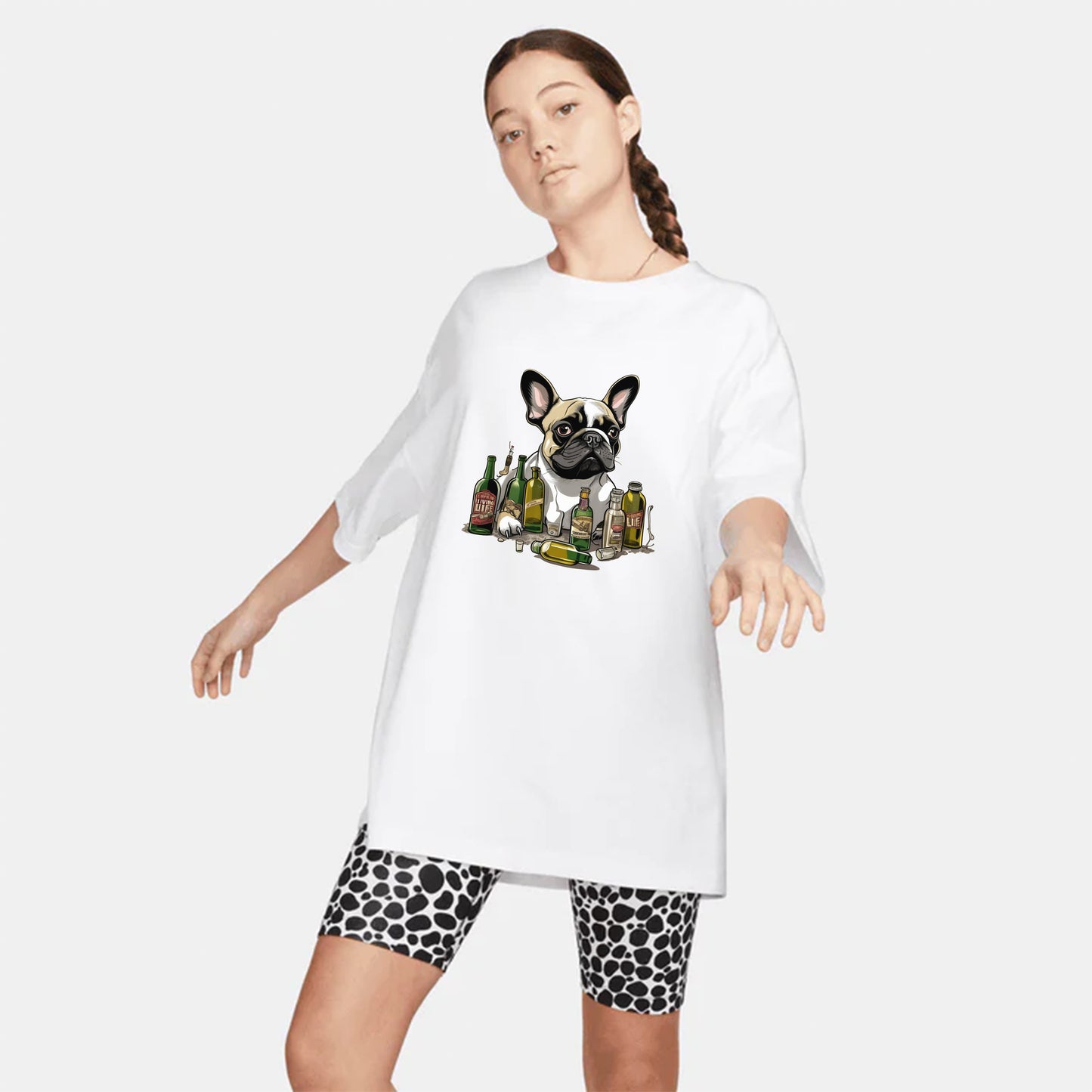 Women Tipsy French Bulldog T-Shirt