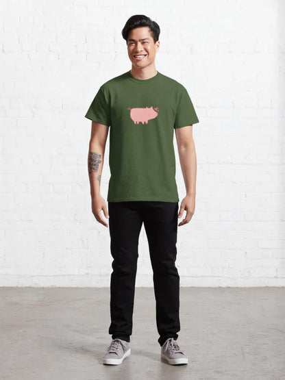 Men Happy Pig T-Shirt