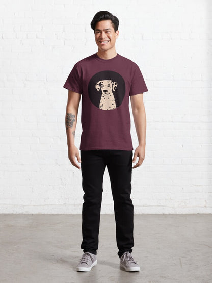 Men Round Spotty Dog T-Shirt