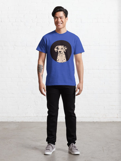 Men Round Spotty Dog T-Shirt