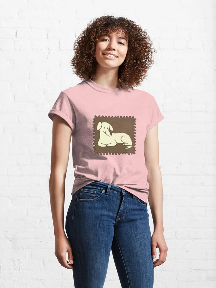 Women Dog Stamp T-Shirt