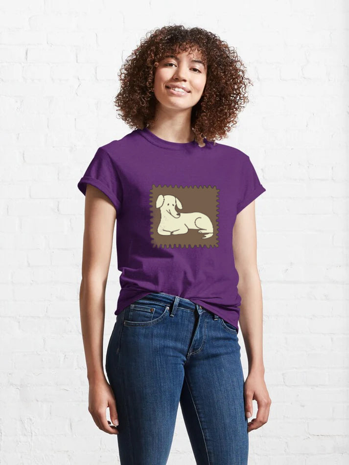 Women Dog Stamp T-Shirt