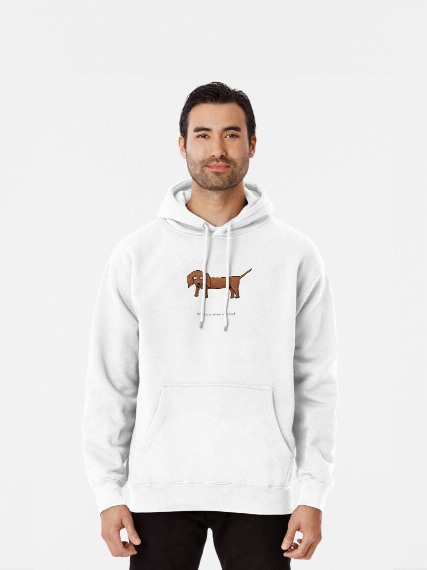 Men Wilbur Dog Pullover Hoodie